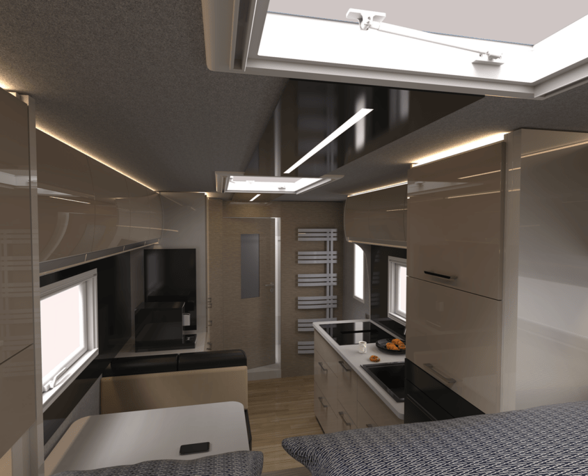 Expedition vehicle Alberts 60DQX living area