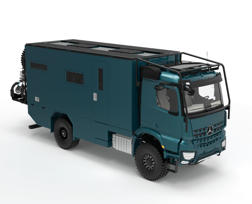 Expedition vehicle-Alberts-60DQX-front view-side
