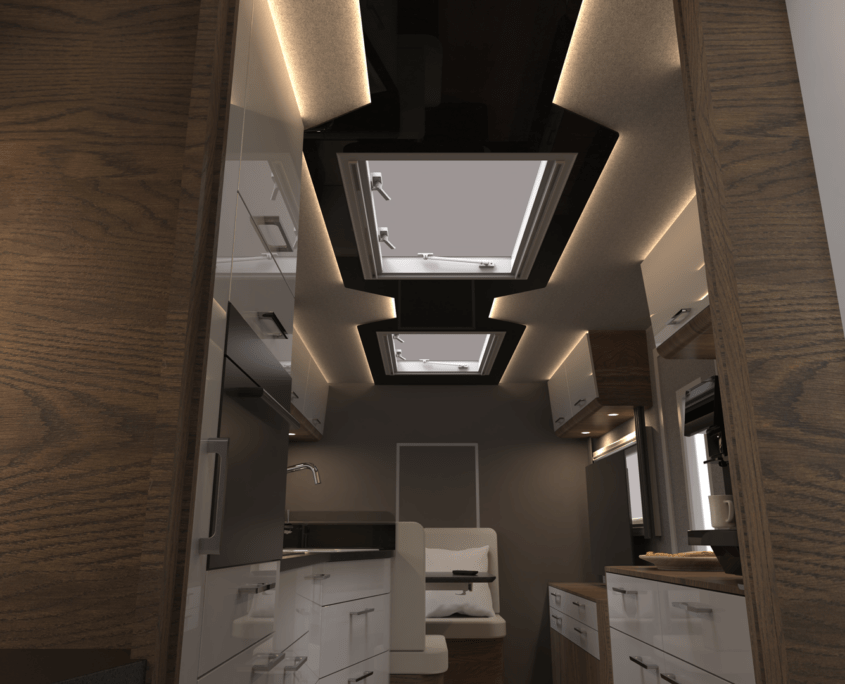 Expedition vehicle Alberts 82UEX ceiling lighting