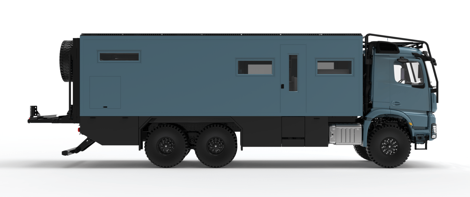 Expedition vehicle Alberts 82UEX side view