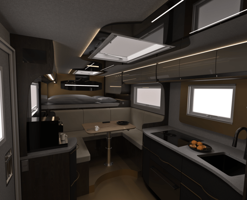 Expedition vehicle Alberts 65UQX living area