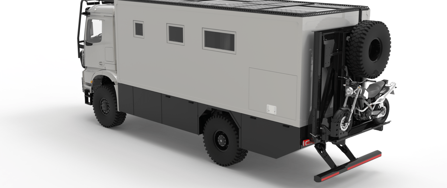Expedition vehicle-Alberts-65UQX-rear view-side