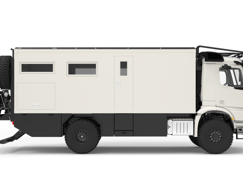 Expedition vehicle Alberts 65UQX side view