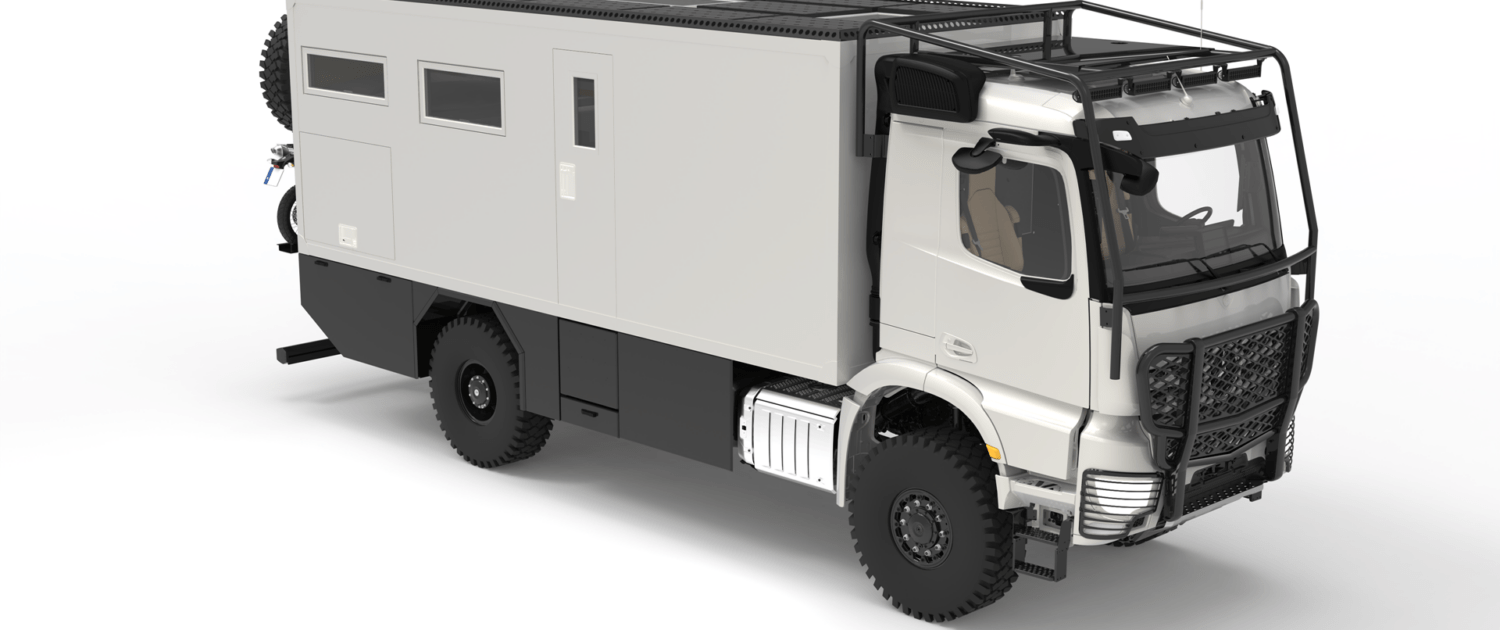 Expedition vehicle-Alberts-65UQX-front view-side