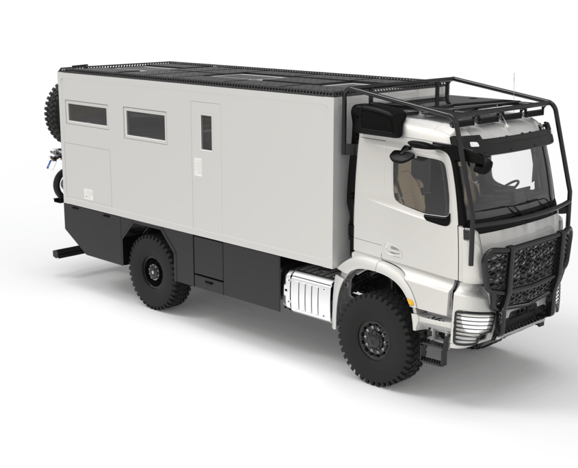 Expedition vehicle-Alberts-65UQX-front view-side